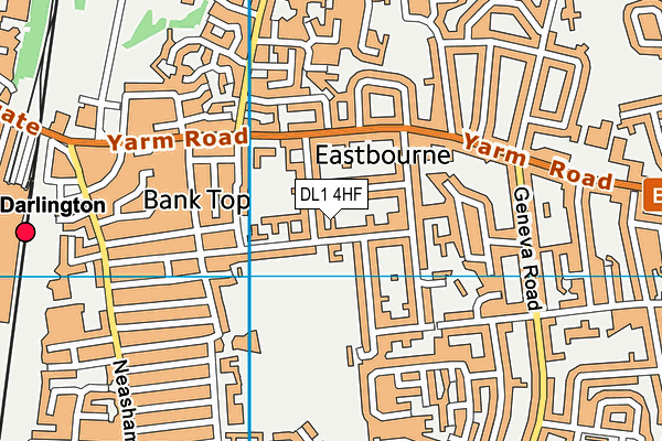 DL1 4HF map - OS VectorMap District (Ordnance Survey)