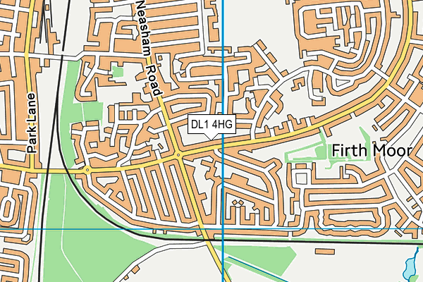 DL1 4HG map - OS VectorMap District (Ordnance Survey)