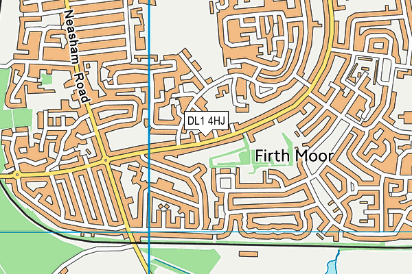 DL1 4HJ map - OS VectorMap District (Ordnance Survey)