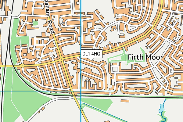 DL1 4HQ map - OS VectorMap District (Ordnance Survey)