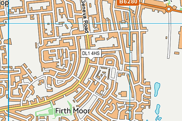 DL1 4HS map - OS VectorMap District (Ordnance Survey)