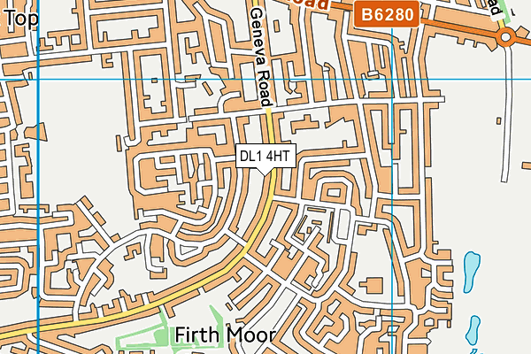 DL1 4HT map - OS VectorMap District (Ordnance Survey)