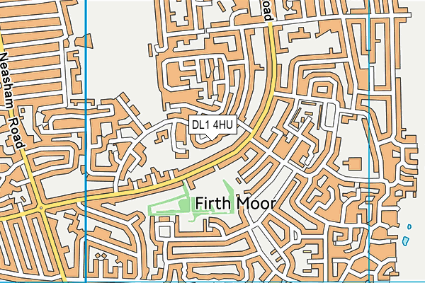 DL1 4HU map - OS VectorMap District (Ordnance Survey)