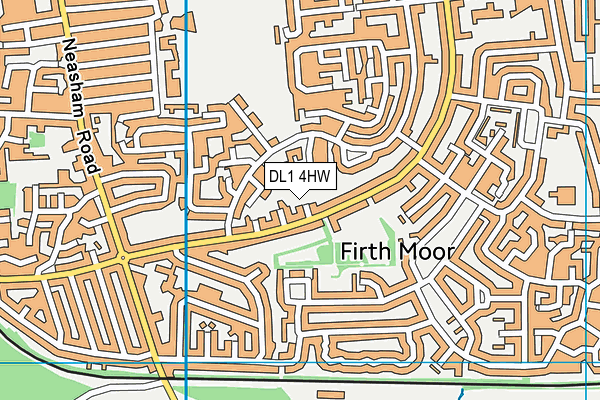 DL1 4HW map - OS VectorMap District (Ordnance Survey)