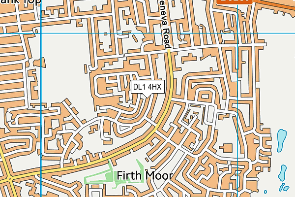 DL1 4HX map - OS VectorMap District (Ordnance Survey)