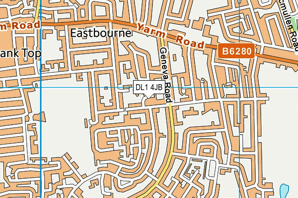 DL1 4JB map - OS VectorMap District (Ordnance Survey)