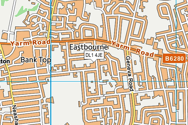 DL1 4JE map - OS VectorMap District (Ordnance Survey)