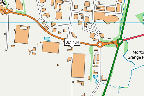 DL1 4JN map - OS VectorMap District (Ordnance Survey)