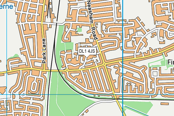 DL1 4JS map - OS VectorMap District (Ordnance Survey)