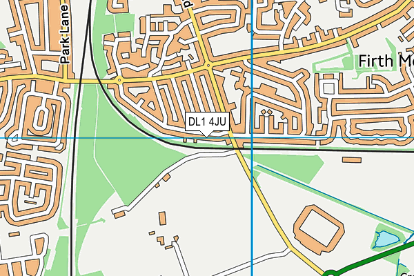 DL1 4JU map - OS VectorMap District (Ordnance Survey)