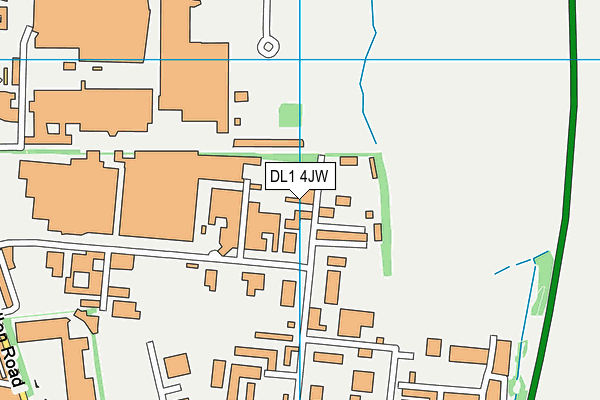 DL1 4JW map - OS VectorMap District (Ordnance Survey)