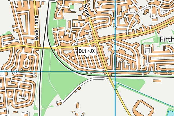 DL1 4JX map - OS VectorMap District (Ordnance Survey)