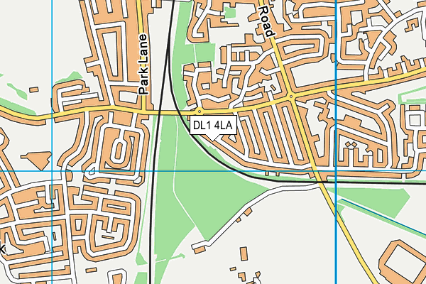 DL1 4LA map - OS VectorMap District (Ordnance Survey)