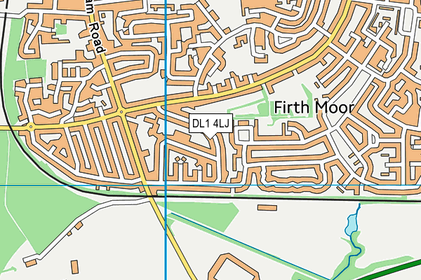 DL1 4LJ map - OS VectorMap District (Ordnance Survey)