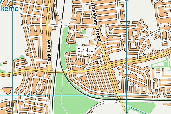 DL1 4LU map - OS VectorMap District (Ordnance Survey)