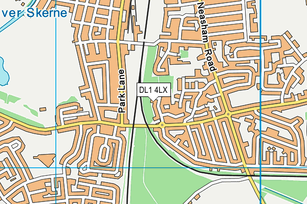 DL1 4LX map - OS VectorMap District (Ordnance Survey)