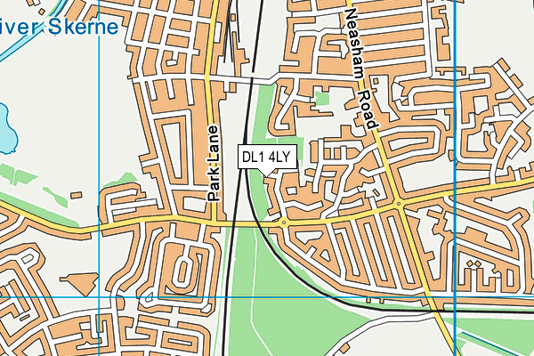 DL1 4LY map - OS VectorMap District (Ordnance Survey)