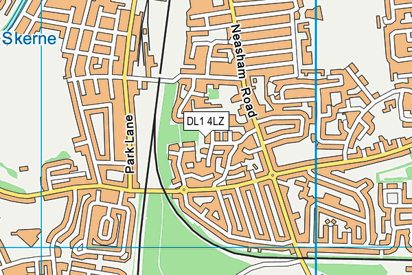 DL1 4LZ map - OS VectorMap District (Ordnance Survey)