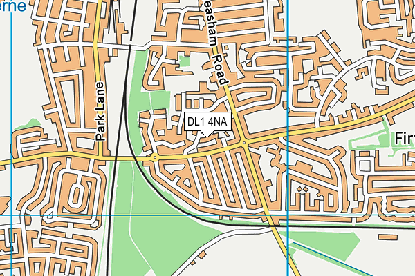 DL1 4NA map - OS VectorMap District (Ordnance Survey)