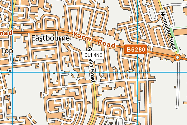 DL1 4NE map - OS VectorMap District (Ordnance Survey)