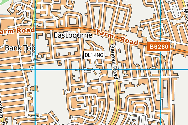 DL1 4NG map - OS VectorMap District (Ordnance Survey)