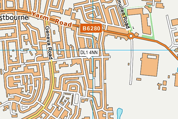 DL1 4NN map - OS VectorMap District (Ordnance Survey)