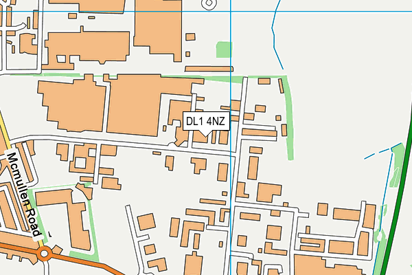 DL1 4NZ map - OS VectorMap District (Ordnance Survey)