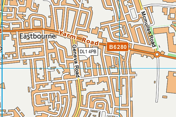 DL1 4PB map - OS VectorMap District (Ordnance Survey)