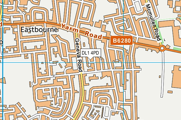 DL1 4PD map - OS VectorMap District (Ordnance Survey)