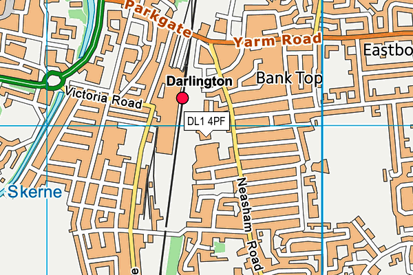 DL1 4PF map - OS VectorMap District (Ordnance Survey)