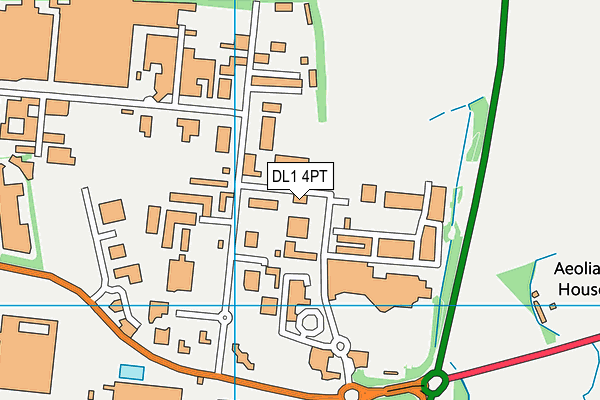 DL1 4PT map - OS VectorMap District (Ordnance Survey)