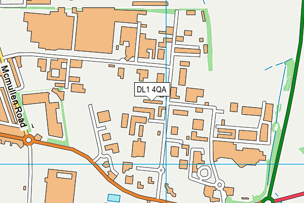 DL1 4QA map - OS VectorMap District (Ordnance Survey)