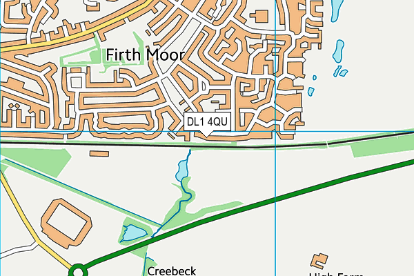 DL1 4QU map - OS VectorMap District (Ordnance Survey)