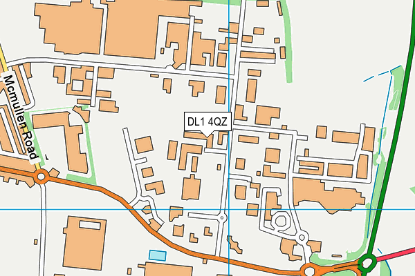 DL1 4QZ map - OS VectorMap District (Ordnance Survey)