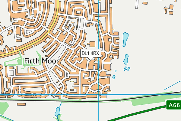 DL1 4RX map - OS VectorMap District (Ordnance Survey)