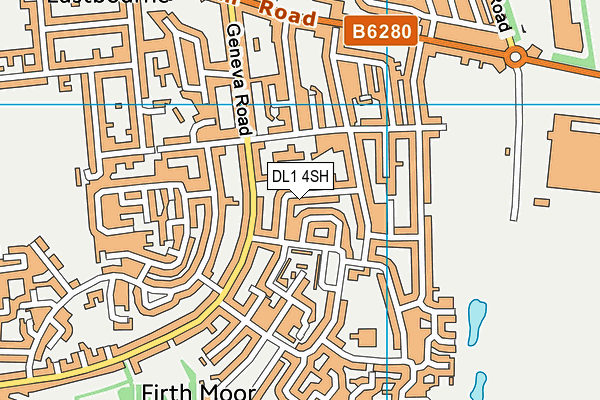 DL1 4SH map - OS VectorMap District (Ordnance Survey)