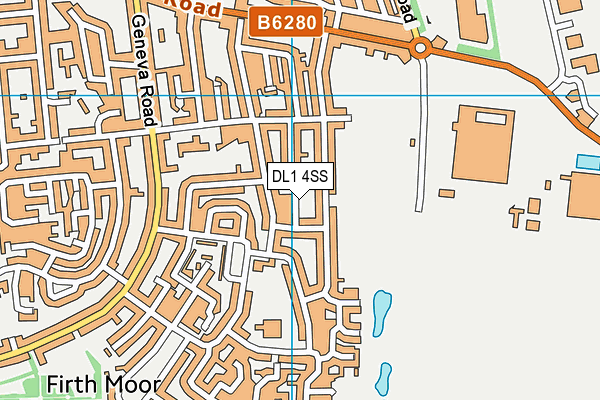 DL1 4SS map - OS VectorMap District (Ordnance Survey)