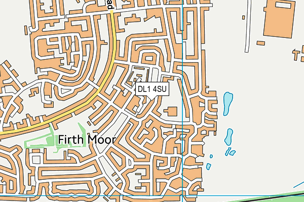 DL1 4SU map - OS VectorMap District (Ordnance Survey)