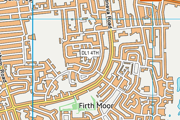 DL1 4TH map - OS VectorMap District (Ordnance Survey)