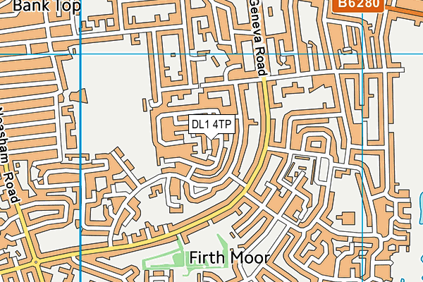 DL1 4TP map - OS VectorMap District (Ordnance Survey)