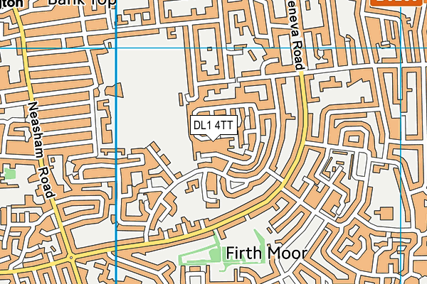 DL1 4TT map - OS VectorMap District (Ordnance Survey)