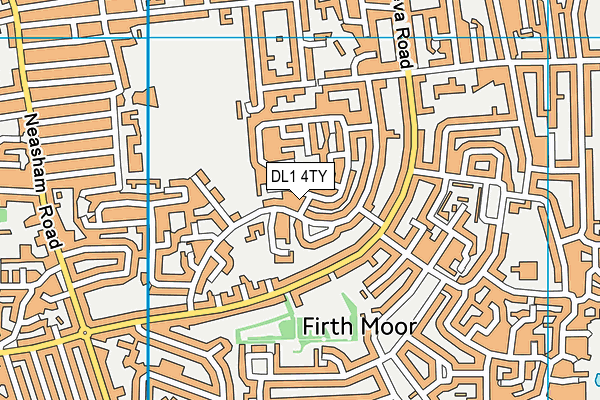 DL1 4TY map - OS VectorMap District (Ordnance Survey)