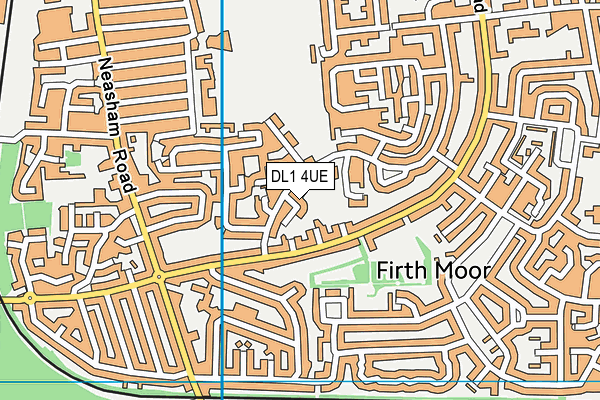DL1 4UE map - OS VectorMap District (Ordnance Survey)