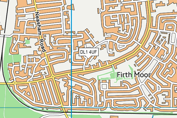 DL1 4UF map - OS VectorMap District (Ordnance Survey)