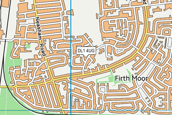 DL1 4UG map - OS VectorMap District (Ordnance Survey)