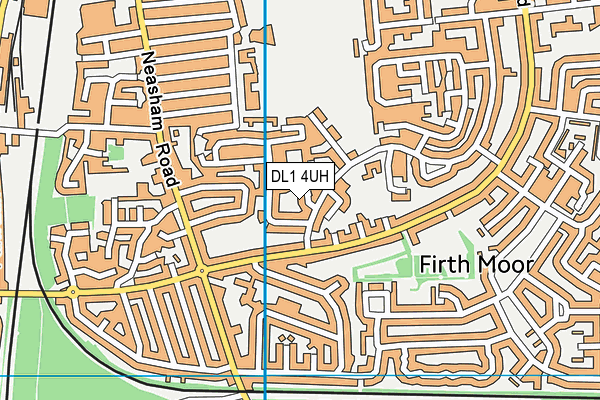 DL1 4UH map - OS VectorMap District (Ordnance Survey)