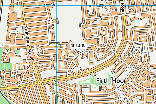 DL1 4UN map - OS VectorMap District (Ordnance Survey)