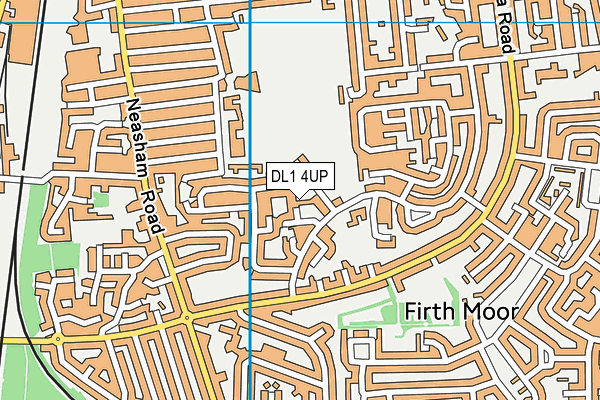DL1 4UP map - OS VectorMap District (Ordnance Survey)