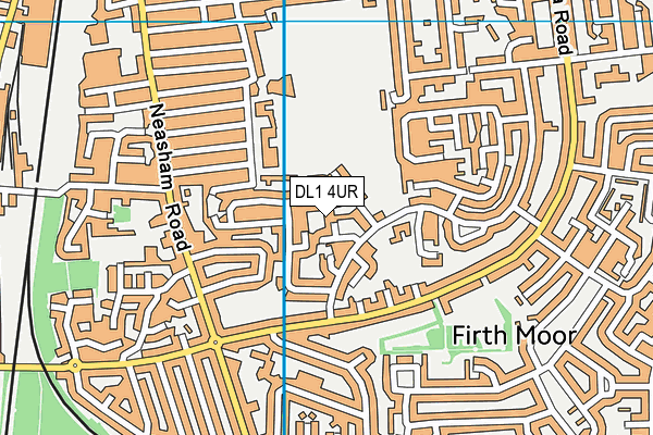 DL1 4UR map - OS VectorMap District (Ordnance Survey)