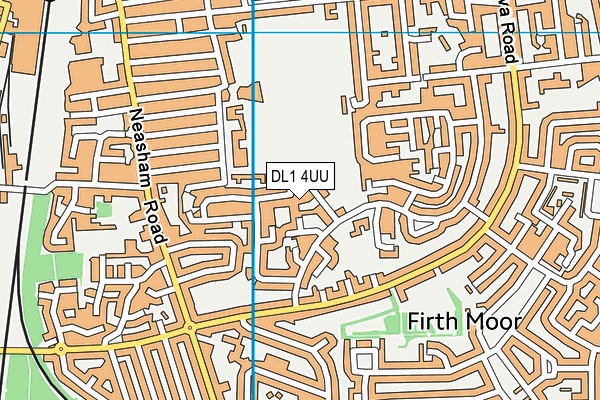 DL1 4UU map - OS VectorMap District (Ordnance Survey)